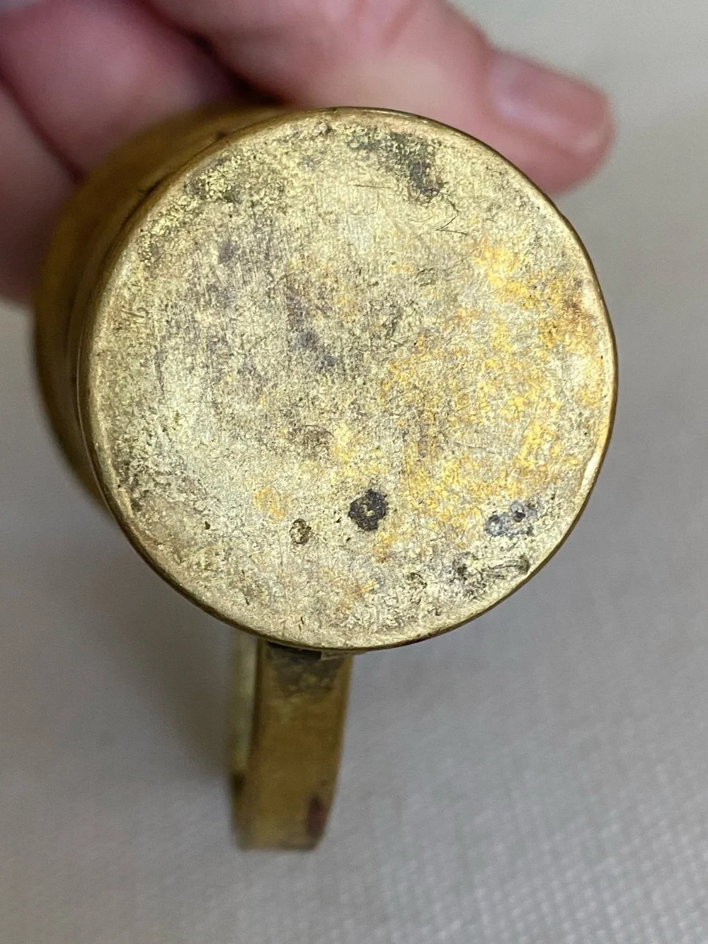 1930s Napier Stepped Jigger Brass Gold Tone Antique Art Deco 1/2 - 2 oz Markings